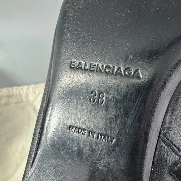 Authentic Balenciaga Leather Studded Accents Boots, Size 38 - Picture 10 of 15